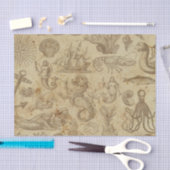 Decoupage van de waterdraak van Fantasy Mermaid Tissuepapier (Craft)