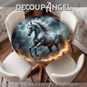 decoupage van de wilde paardengeest tissuepapier