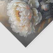 Decoupage van de witte pioenroos tissuepapier (Detail)