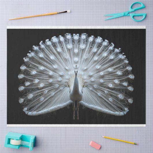 Decoupage van de witte staart tissuepapier (Craft)