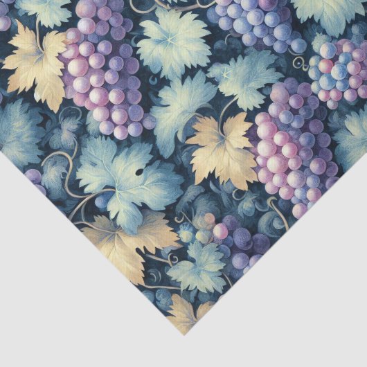 Decoupage van  druivenpatroon tissuepapier (Detail)