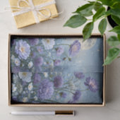 Decoupage van een lavendelvlinderweide bij maanlic tissuepapier (Geschenk)
