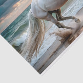 decoupage van een oceaanhengst tissuepapier (Detail)