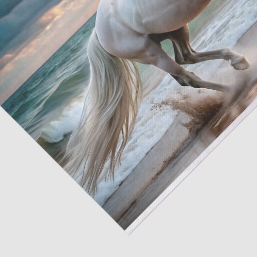 decoupage van een oceaanhengst tissuepapier (Detail)