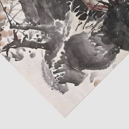 Decoupage van eierinkt tissuepapier (Detail)