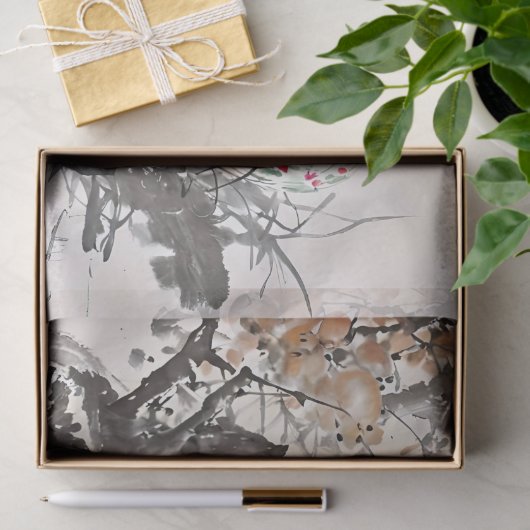 Decoupage van eierinkt tissuepapier (Geschenk)