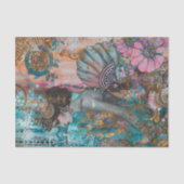 DECOUPAGE VAN EXOTISCHE ZEEMEERMINNEN TISSUEPAPIER (Voorkant)