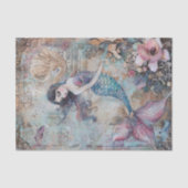 DECOUPAGE VAN GEMENGDE MEDIA VOOR ZEEMEERMINNEN TISSUEPAPIER (Voorkant)