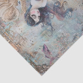 DECOUPAGE VAN GEMENGDE MEDIA VOOR ZEEMEERMINNEN TISSUEPAPIER (Detail)