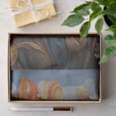 Decoupage van geschilderde bloemen tissuepapier (Geschenk)