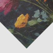 Decoupage van getextureerde wilde bloemen tissuepapier (Detail)