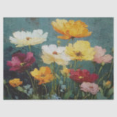 Decoupage van getextureerde wilde bloemen tissuepapier (Voorkant)