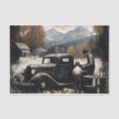 Decoupage van grootvader tissuepapier (Voorkant)