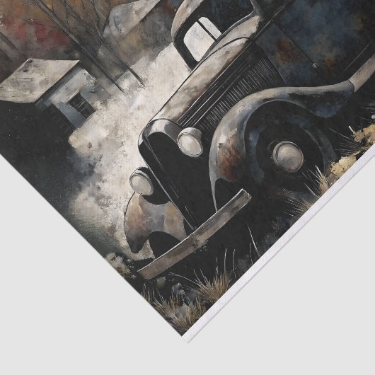 Decoupage van grootvader tissuepapier (Detail)