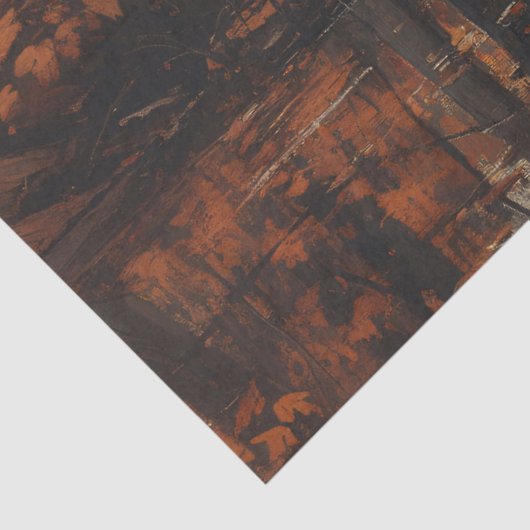 Decoupage van hertenherten in de herfst tissuepapier (Detail)