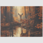 Decoupage van hertenherten in de herfst tissuepapier (Voorkant)