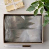 Decoupage van het bergkajuitlandschap tissuepapier (Geschenk)