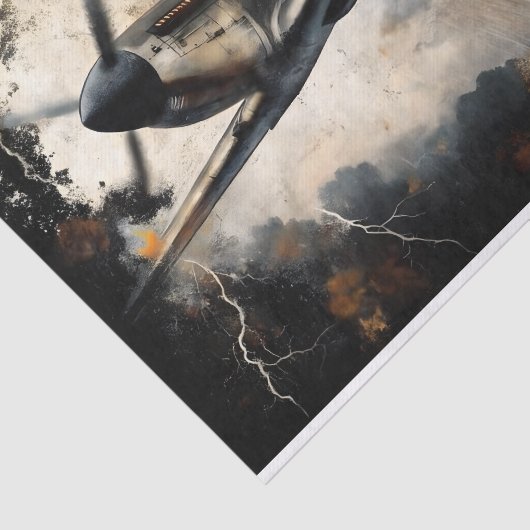 decoupage van het  gevechtsvliegtuig tissuepapier (Detail)