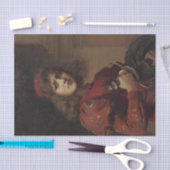 Decoupage van het kunststofpapier tissuepapier (Craft)