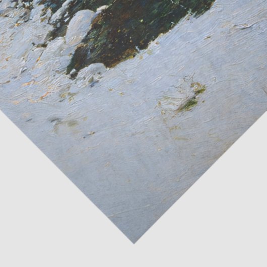 Decoupage van het landschap van de Winter Forest R Tissuepapier (Detail)