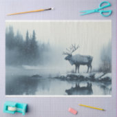 decoupage van het winterlandschap in het Caribisch Tissuepapier (Craft)