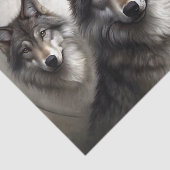 decoupage van het wolvenpakje tissuepapier (Detail)