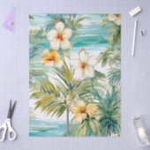 Decoupage van hibiscus van tropische pastel tissuepapier (Craft)