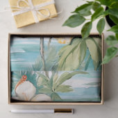 Decoupage van hibiscus van tropische pastel tissuepapier (Geschenk)