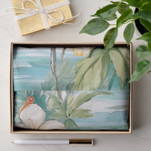 Decoupage van hibiscus van tropische pastel tissuepapier (Geschenk)