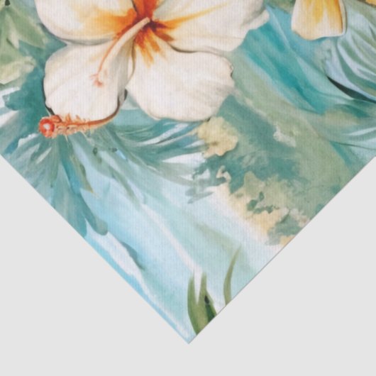 Decoupage van hibiscus van tropische pastel tissuepapier (Detail)