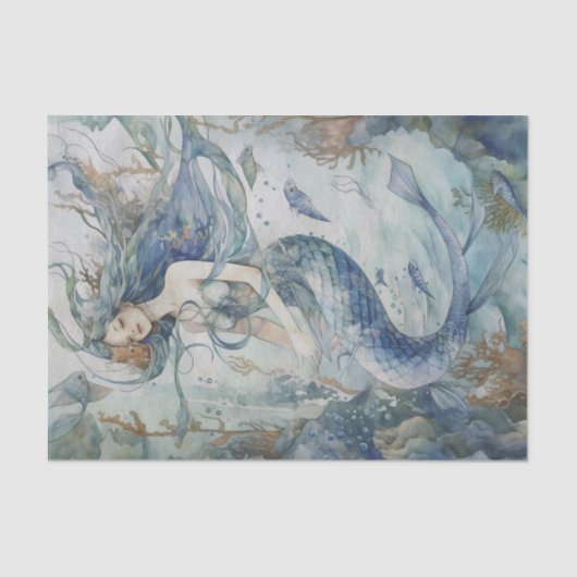 DECOUPAGE VAN KELP FOREST-ZEEMEERMIN TISSUEPAPIER (Voorkant)