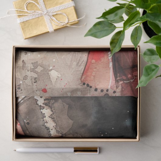 Decoupage van kerstwasbeer tissuepapier (Geschenk)