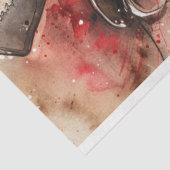 Decoupage van kerstwasbeer tissuepapier (Detail)