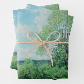  decoupage van landschapsboomscène inpakpapier vel (In situ)