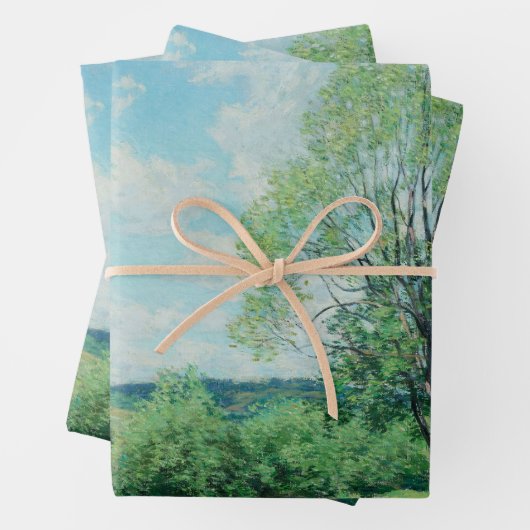  decoupage van landschapsboomscène inpakpapier vel (In situ)