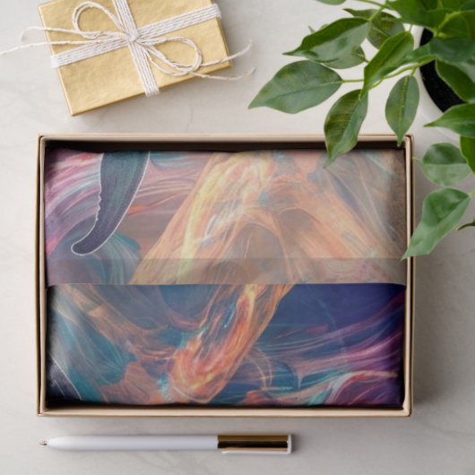 Decoupage van neonwalviswater Wereld Tissuepapier (Geschenk)