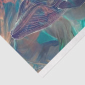 Decoupage van neonwalviswater Wereld Tissuepapier (Detail)