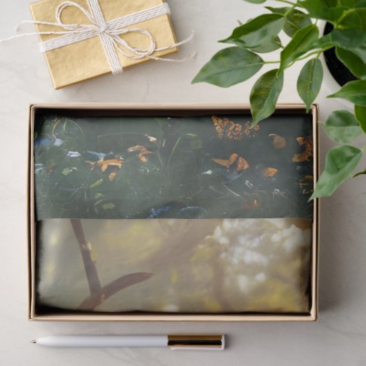 Decoupage van oostelijk blauwvogelbos tissuepapier (Geschenk)