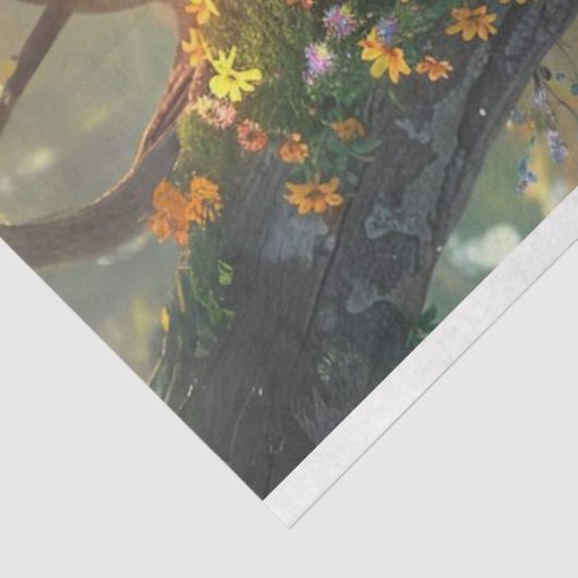 Decoupage van oostelijk blauwvogelbos tissuepapier (Detail)