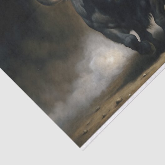 Decoupage van oplaadstier tissuepapier (Detail)