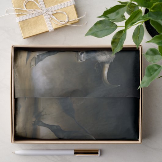 Decoupage van oplaadstier tissuepapier (Geschenk)