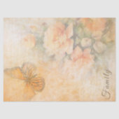 Decoupage van Oranje Rozen en vlinders Tissuepapier (Voorkant)