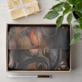 Decoupage van Oranje Rozen Tissuepapier (Geschenk)