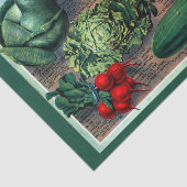 Decoupage van oude groentezaadpakketten tissuepapier (Detail)