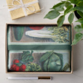 Decoupage van oude groentezaadpakketten tissuepapier (Geschenk)