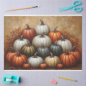 Decoupage van pompoenen stapel tissuepapier (Craft)