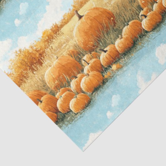 Decoupage van pompoenpatchpatroon tissuepapier (Detail)