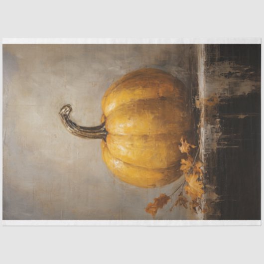 Decoupage van pompoenweefsel papier (Voorkant)