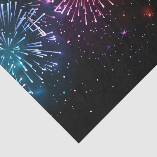 Decoupage van Regenboog Fireworks Tissuepapier (Detail)