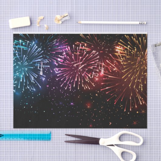 Decoupage van Regenboog Fireworks Tissuepapier (Craft)